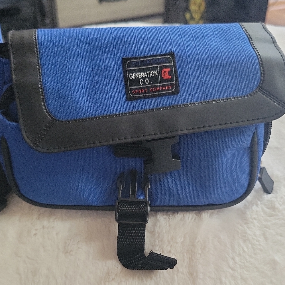 3/$12 Blue and Black Men's Bag